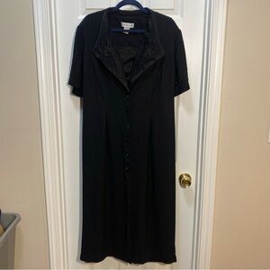 Dress Barn Maxi Dress. Black Short Sleeve. Size 22W.